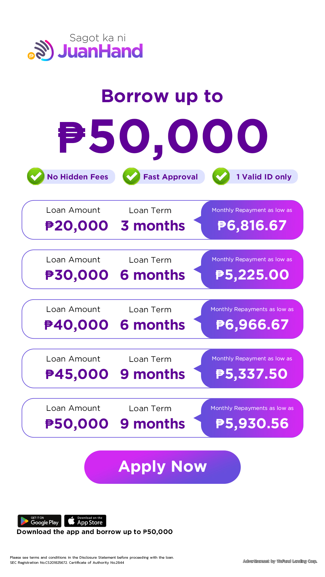 JuanHand Facebook ad