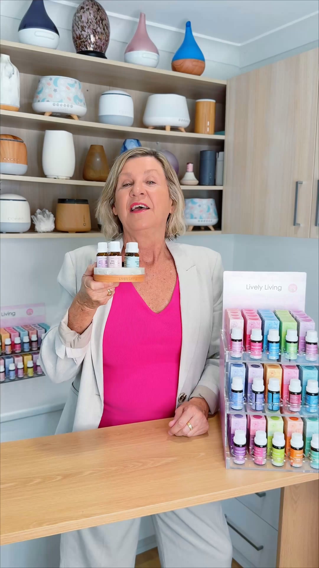 Lively Living Facebook ad: 5 Oils. Your Whole Day Covered.