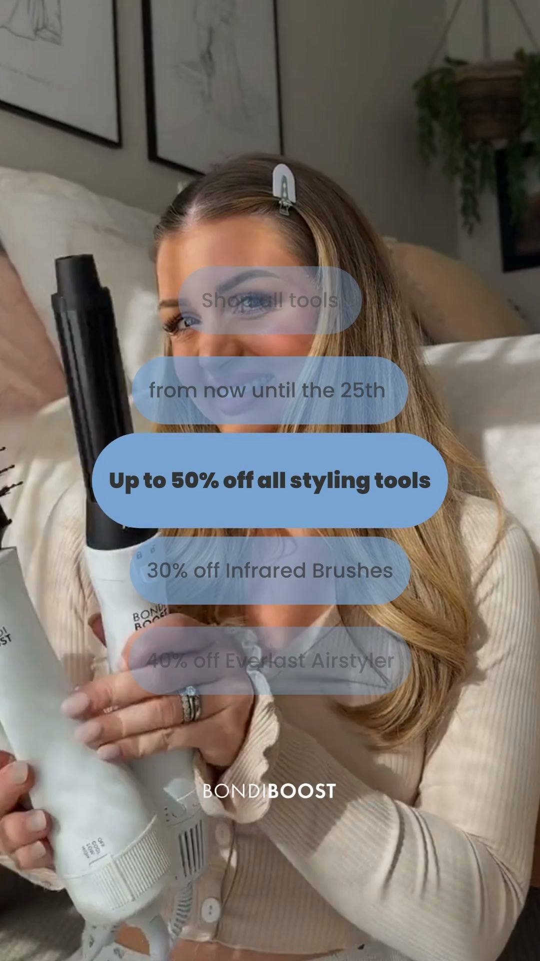 BondiBoost Facebook ad: Up to 50% off