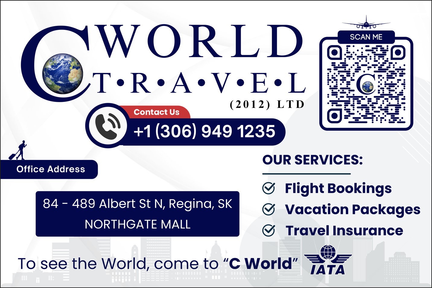 C World Travel Facebook ad: Call Today @ 306 949 1235