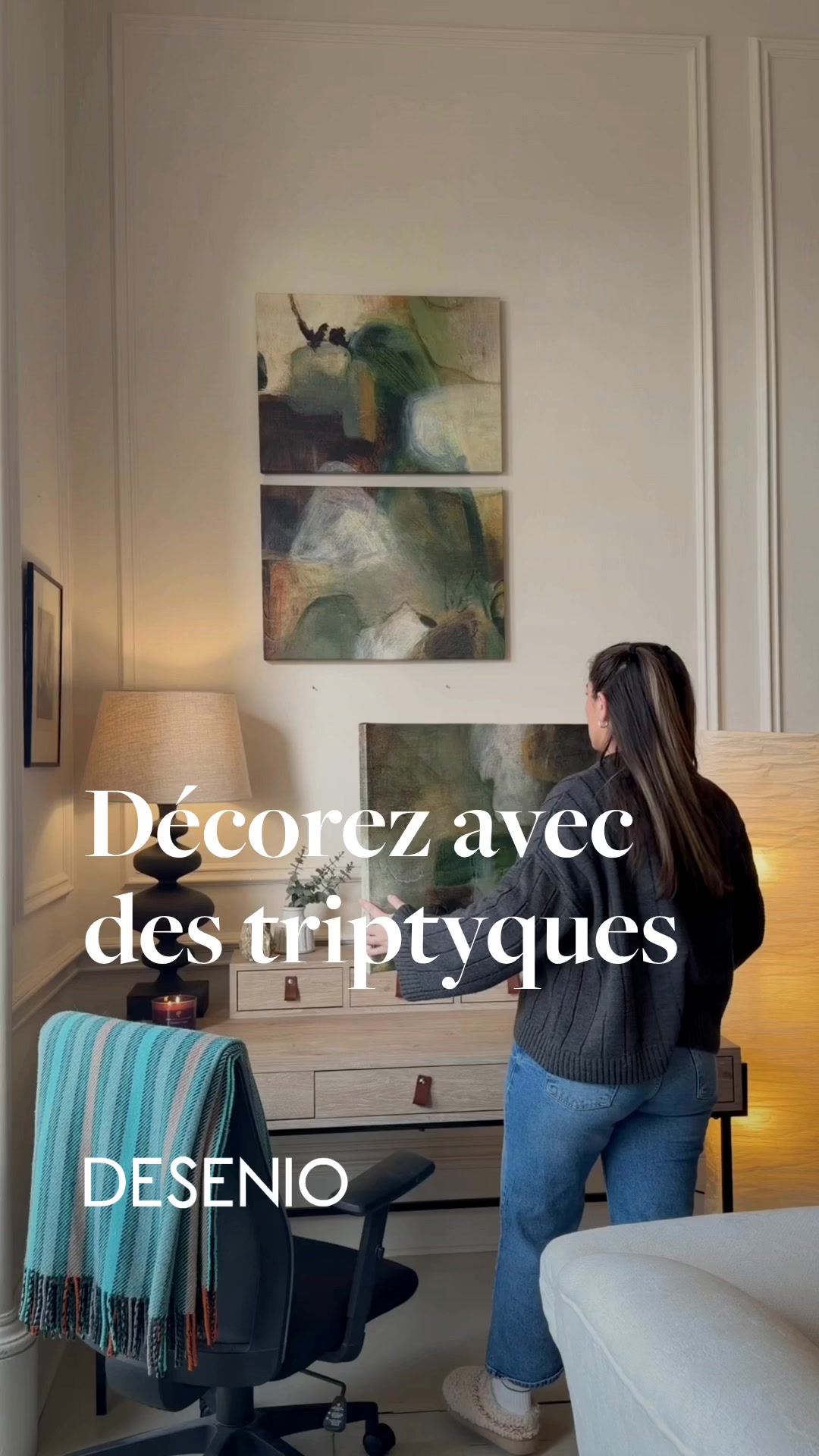 Desenio Facebook ad: Nouveaux trios d'affiches & toiles