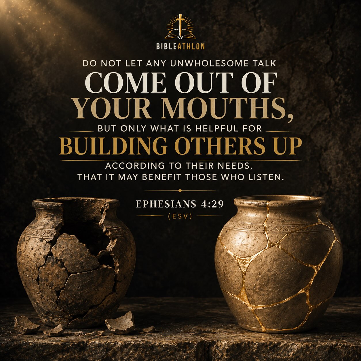 Bibleathlon Facebook ad: Ephesians 4:29