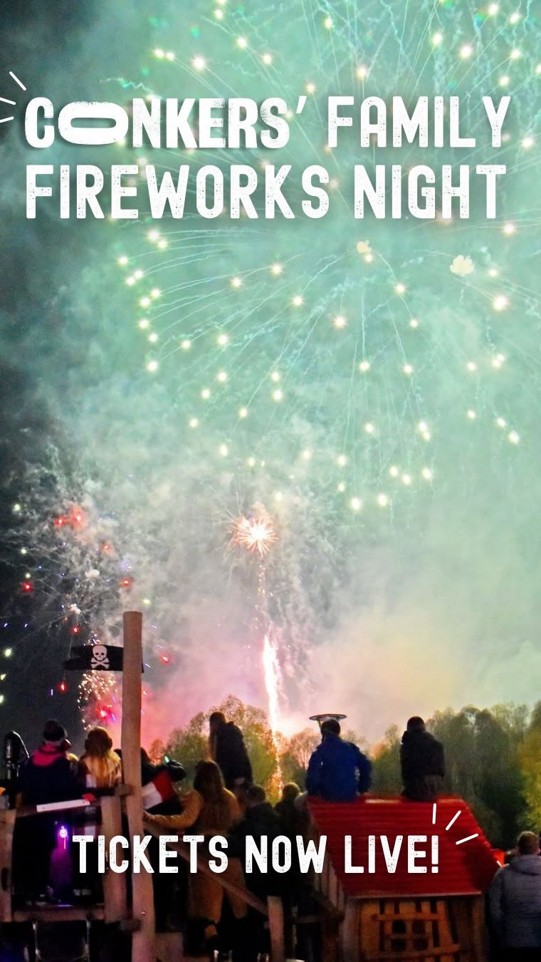 Visit Conkers Facebook ad: Family Fireworks in the Forest
