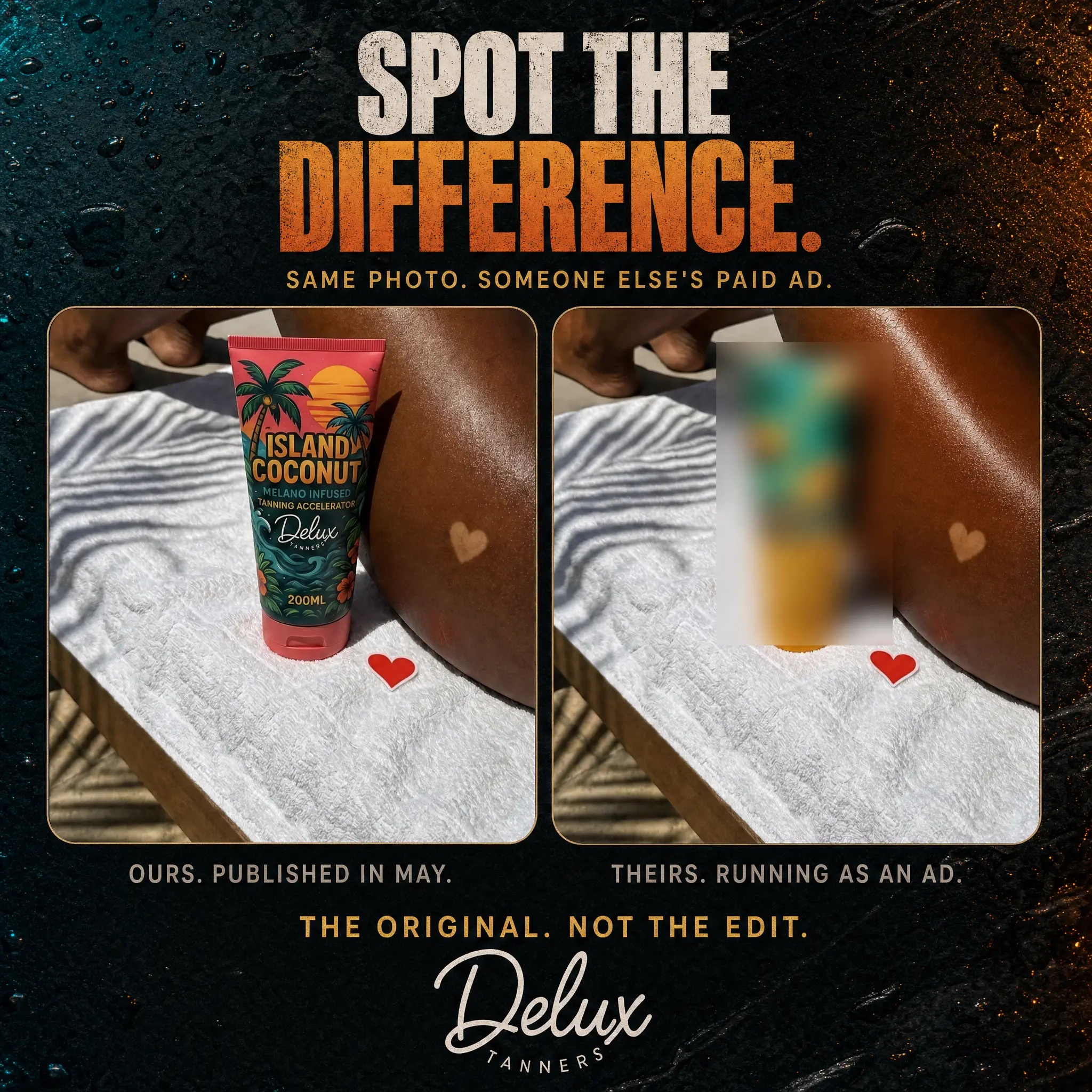 Delux Tanners Facebook ad