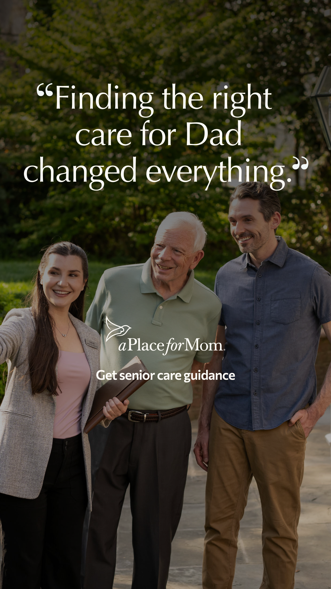 A Place for Mom Facebook ad: Talk to an expert advisor