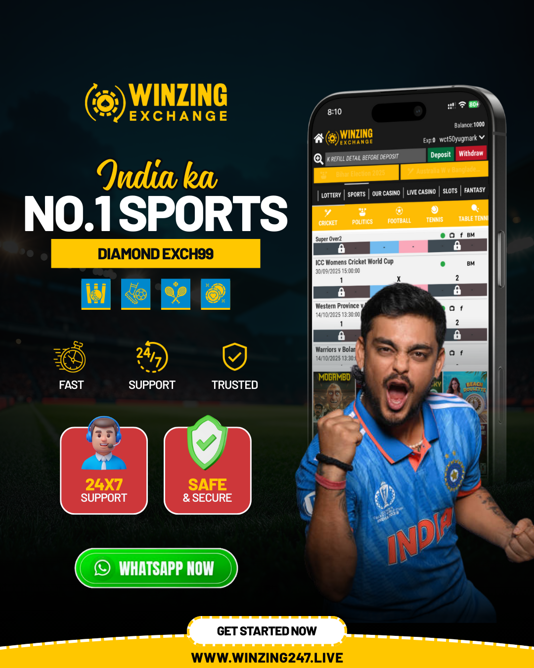 Winzing247.com Facebook ad: Chat with us