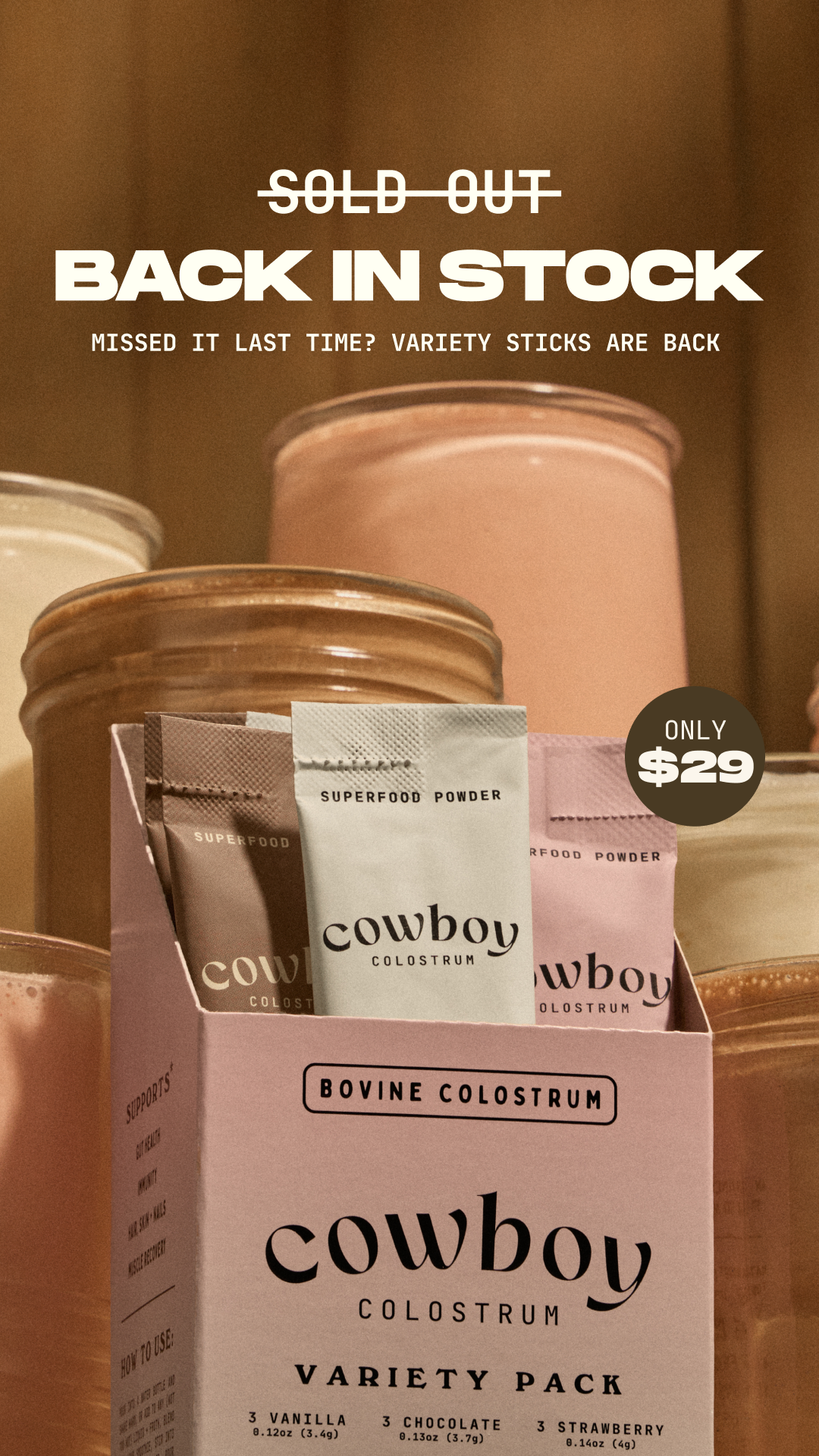 Cowboy Colostrum Facebook ad