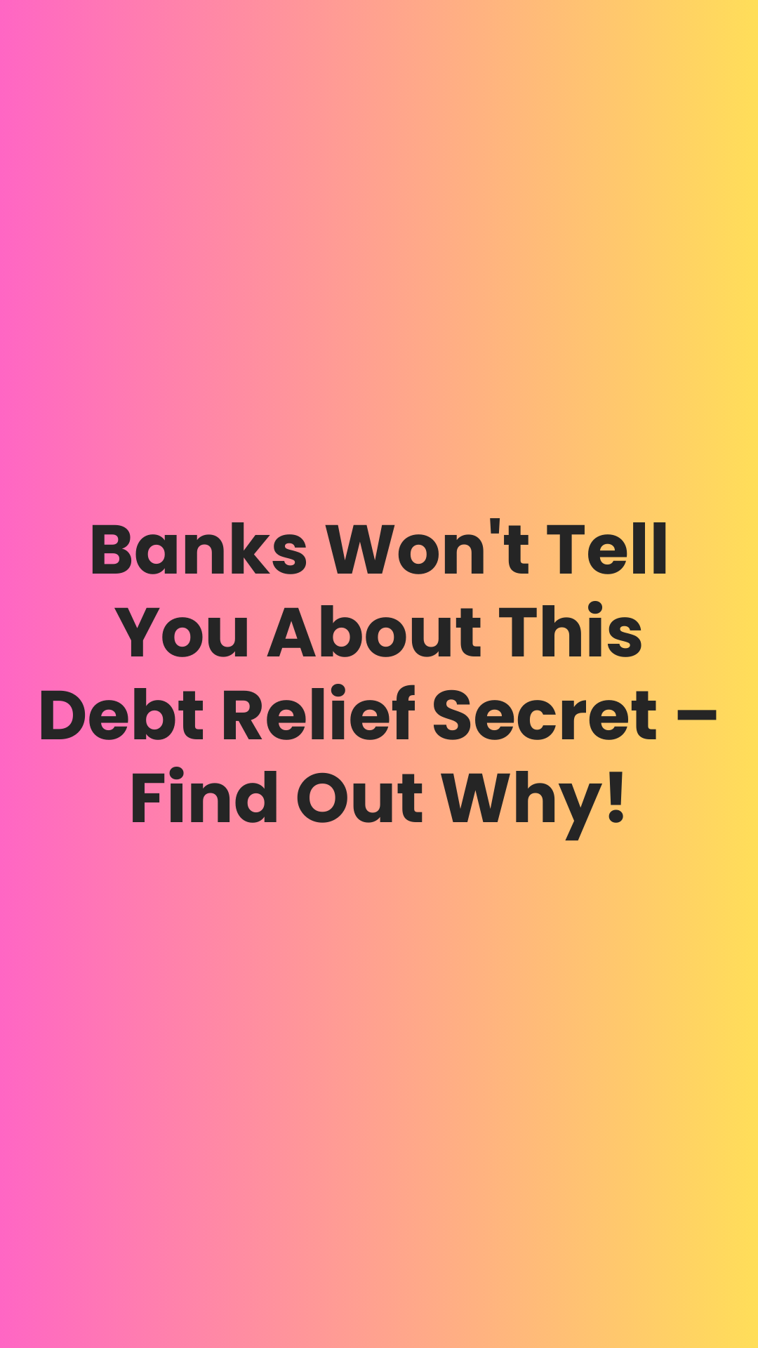 DebtCare Facebook ad: Banks Hide This Debt Relief Secret from You, Learn Why!
