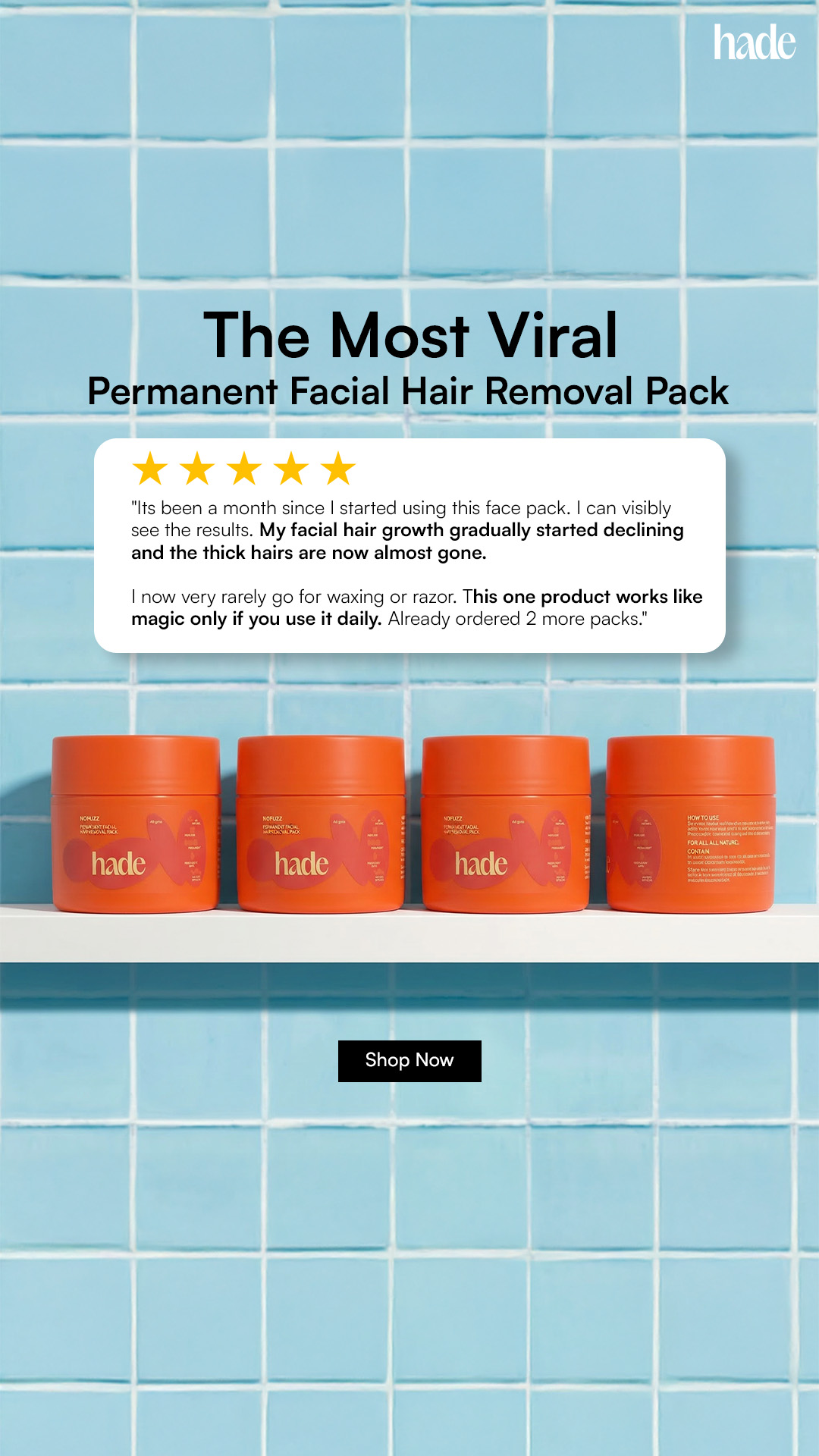 Hade Organic Skincare Facebook ad