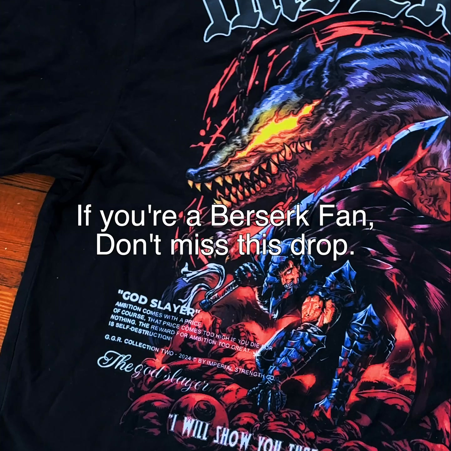Imperial Strength Co. Facebook ad: Berserk Oversized Shirts- Limited Drop