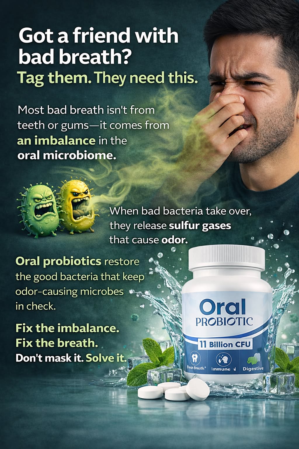Breath Lab Facebook ad: The Real Reason Your Breath Isn't Fresh