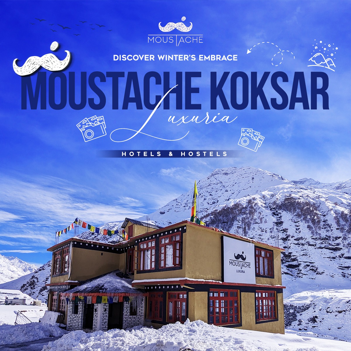 Moustache Escapes Facebook ad: Tired of 45°C heat?