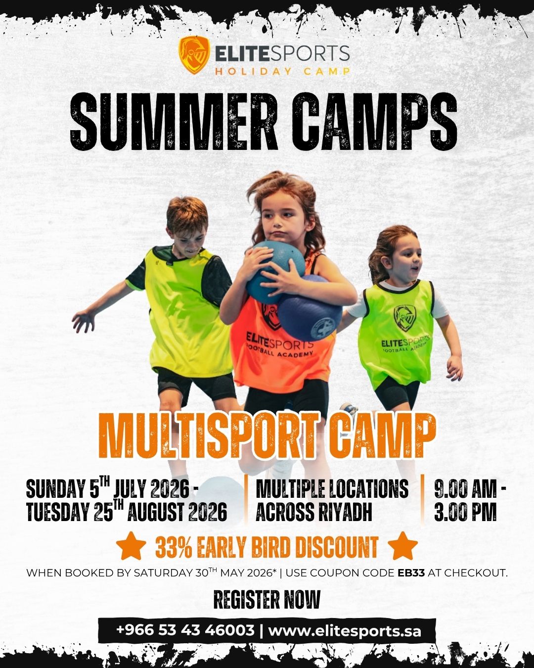 Elite Sports Academy KSA Facebook ad: Elite Sports Summer Camps are coming to Riyadh…