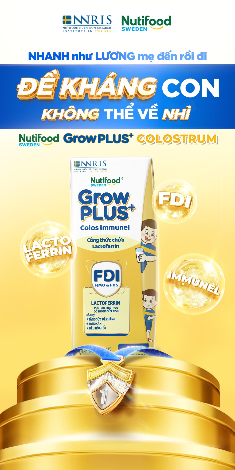 GrowPLUS+ NutiFood Facebook ad: CHIẾN BINH GIA TỐC NUTIFOOD GROWPLUS+ COLOS IMMUNEL…