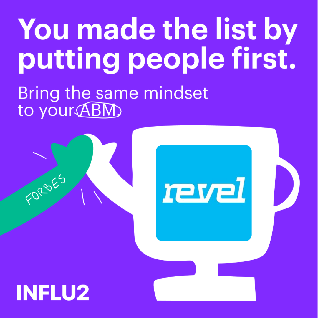 Influ2 x B2B marketing Facebook ad: Make ABM about people, not logos