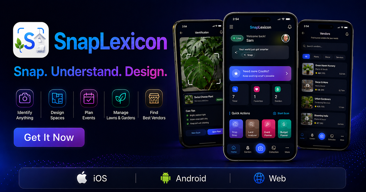 SnapLexicon Facebook ad: SnapLexicon, Snap. Understand. Design.
