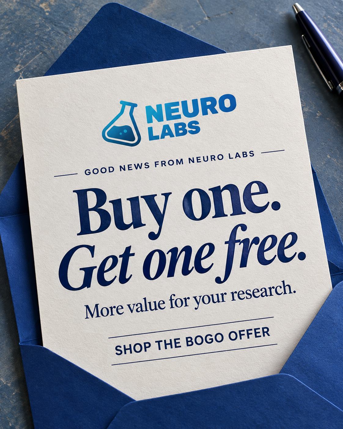 NL Facebook ad: NeuroLabs, Premium Research Peptides | ≥99% COA-Tested USA
