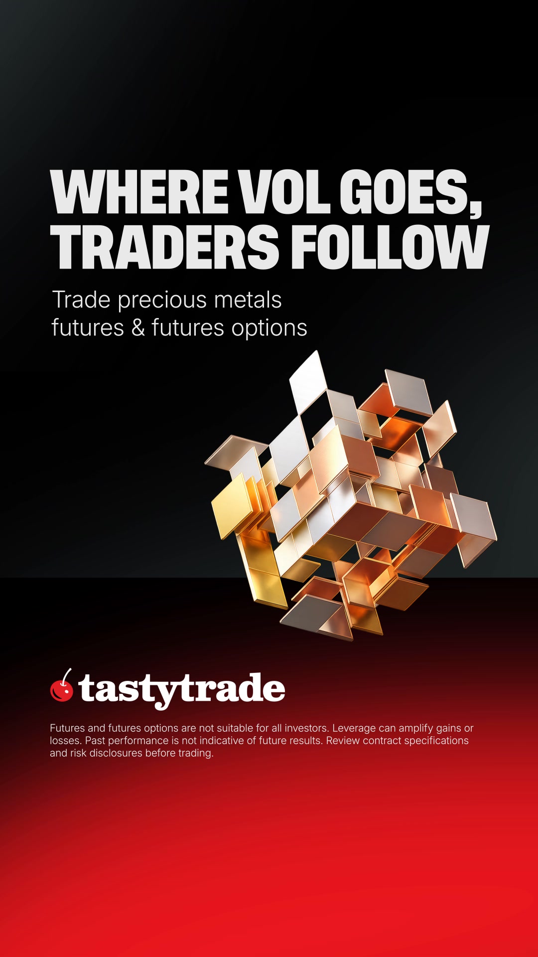 tastytrade Facebook ad: Trade CME Gold & Silver Futures