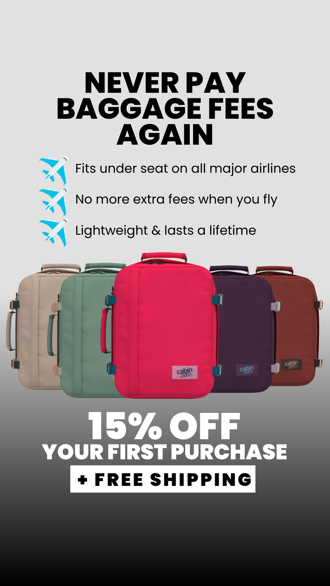 CabinZero Facebook ad