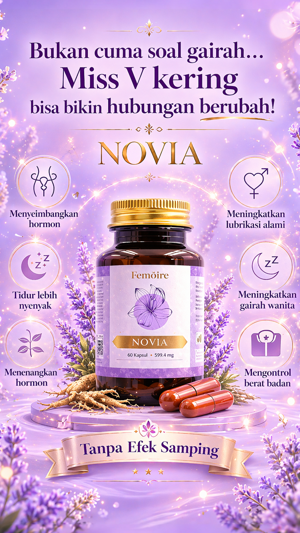 Nadya Store Facebook ad: 1 Botol Novia = 3 Manfaat Utama Wanita