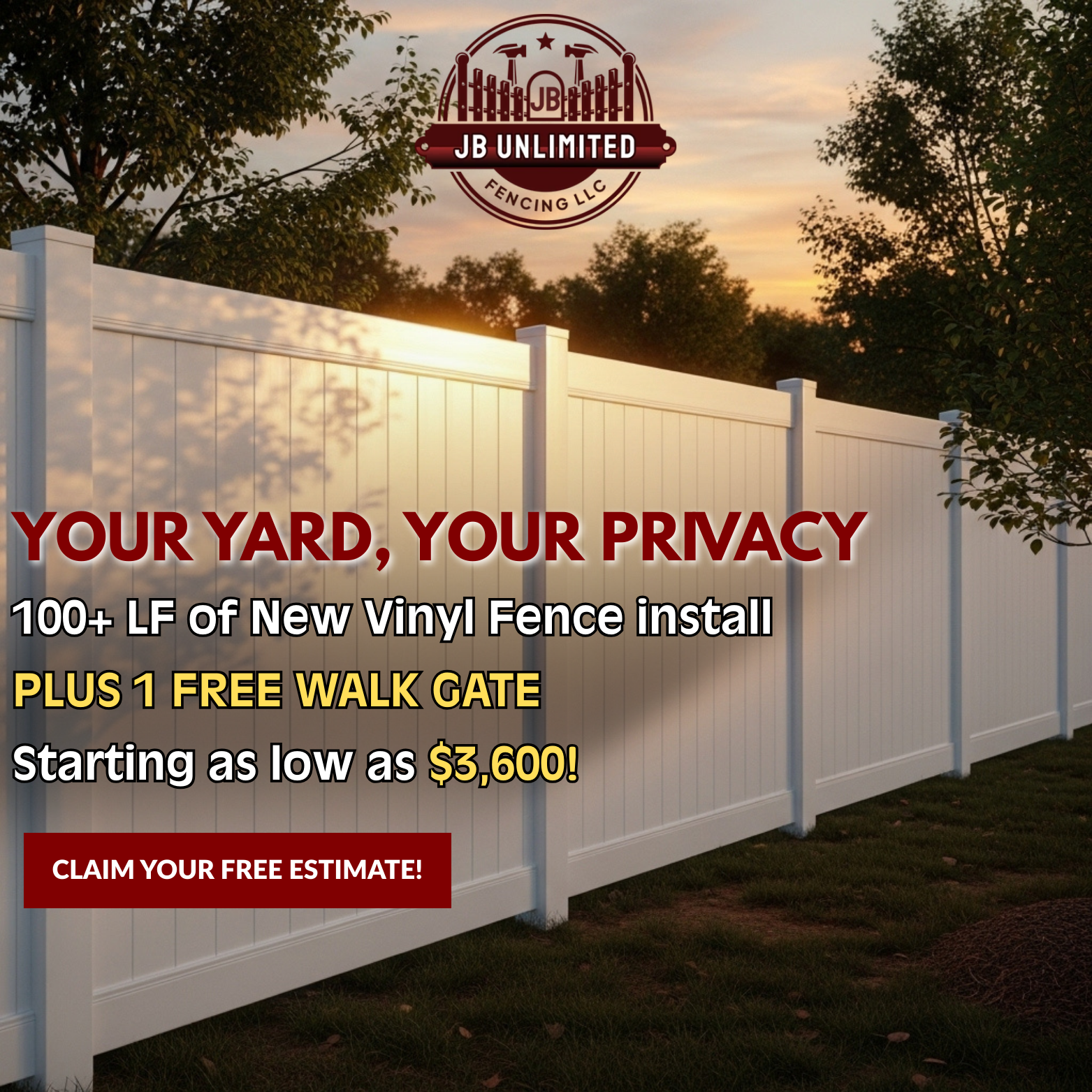 JBunlimitedfencingllc Facebook ad