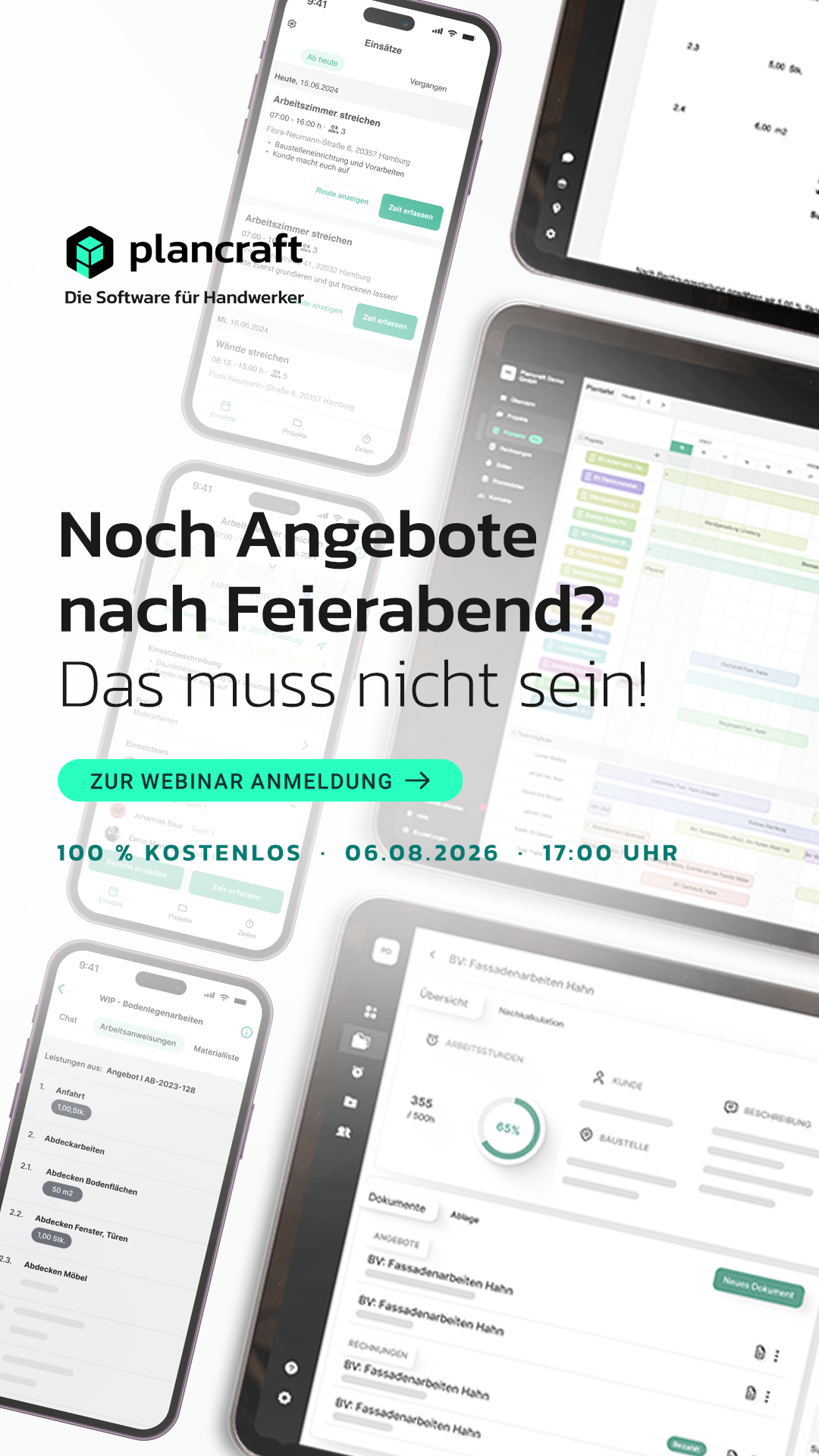 Plancraft - Einfache Handwerkersoftware Facebook ad