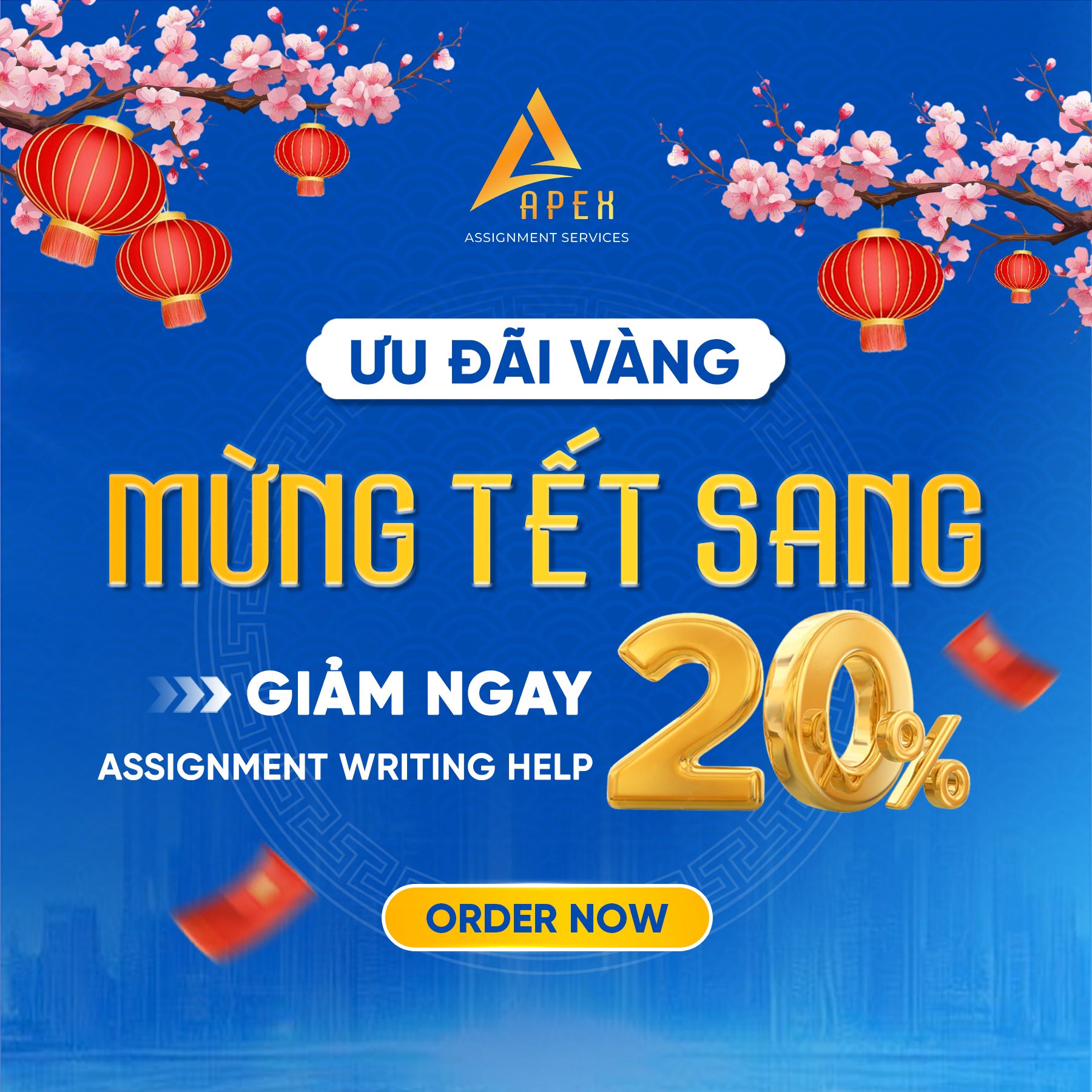 Apex Assignment Help Facebook ad: ƯU ĐÃI VÀNG MỪNG TẾT SANG