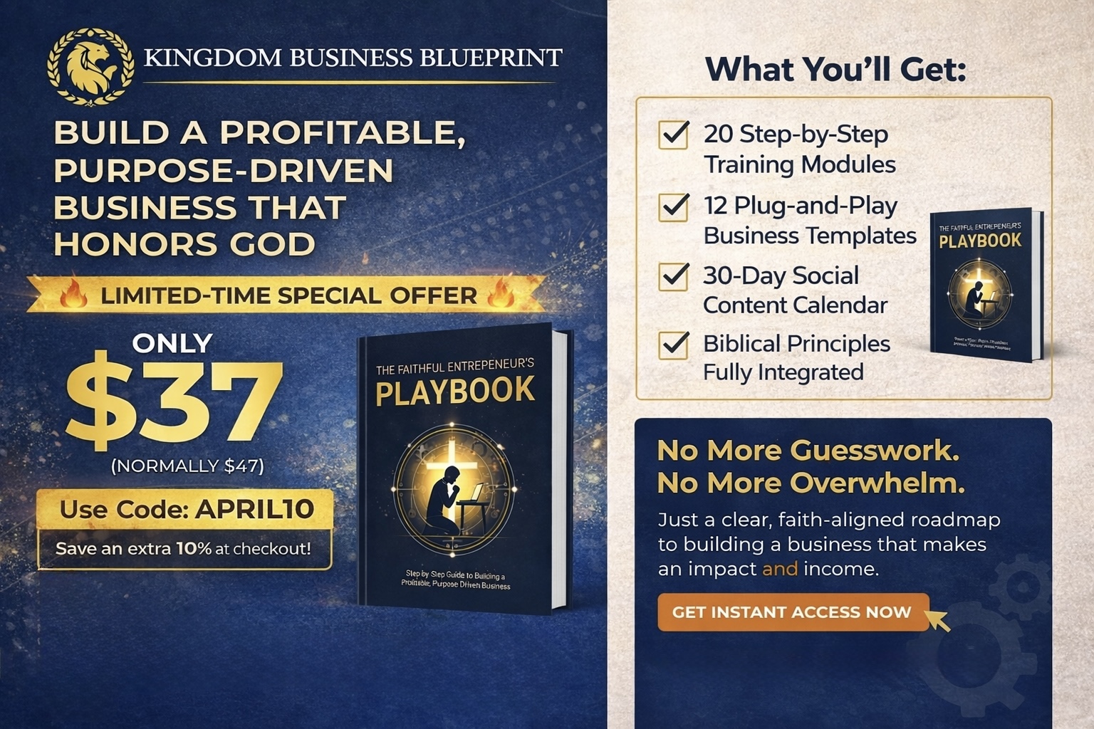 Kingdom Business Blueprint Facebook ad: Unlock this limited offer!