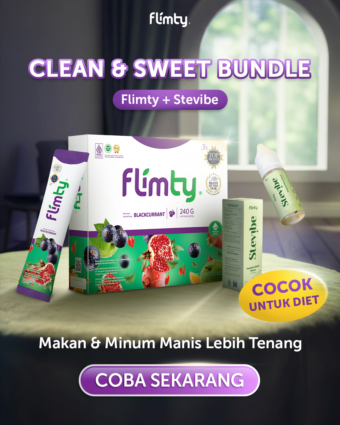 Flimty #Edutainment Facebook ad: BUNDLE FAVORIT BUAT TEMAN DIET!