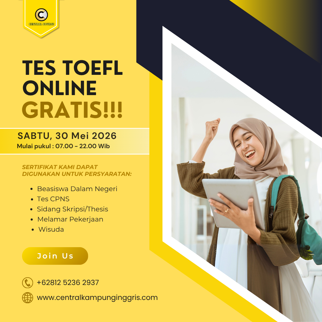 Centralkampunginggris Facebook ad: TES GRATIS