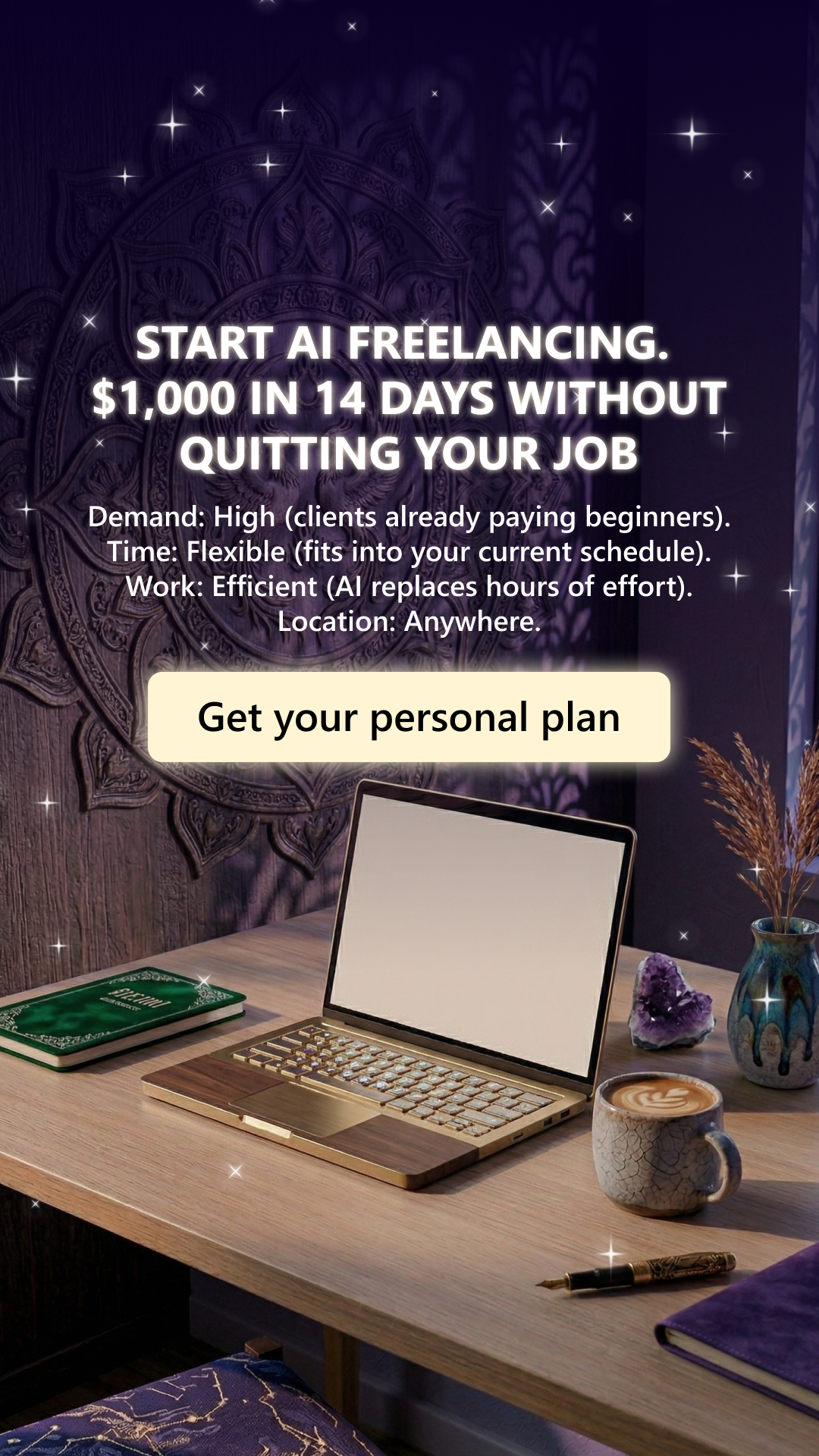 Owlymate Facebook ad: Build Your AI Side Hustle in 4 Weeks