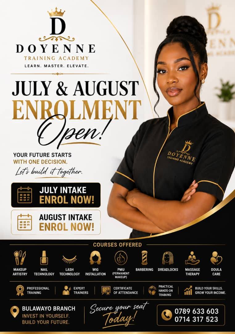 Doyenne Training Academy Facebook ad: JULY & AUGUST INTAKES NOW OPEN!