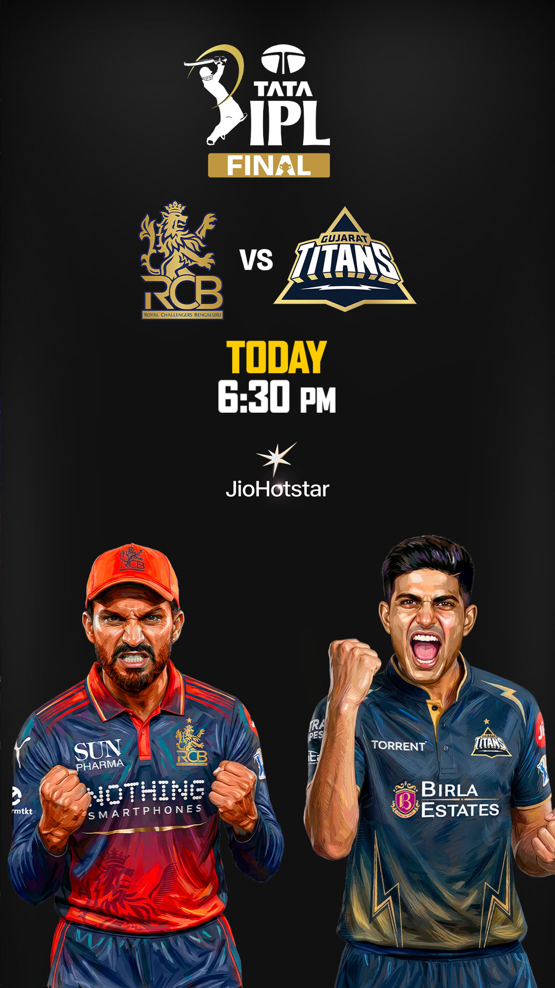 Star Sports Facebook ad: RCBvGT, MAY 31, SUN, 6 PM