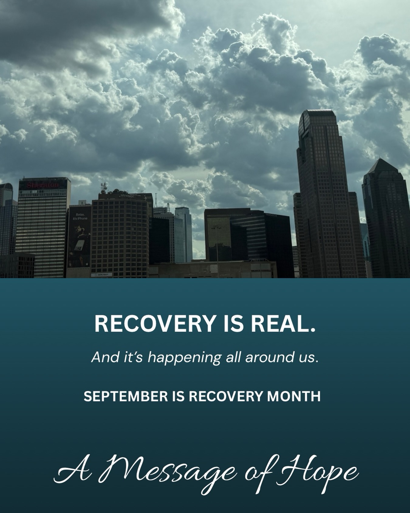Snow’s Counseling Services Facebook ad: Recovery is happening all around us.