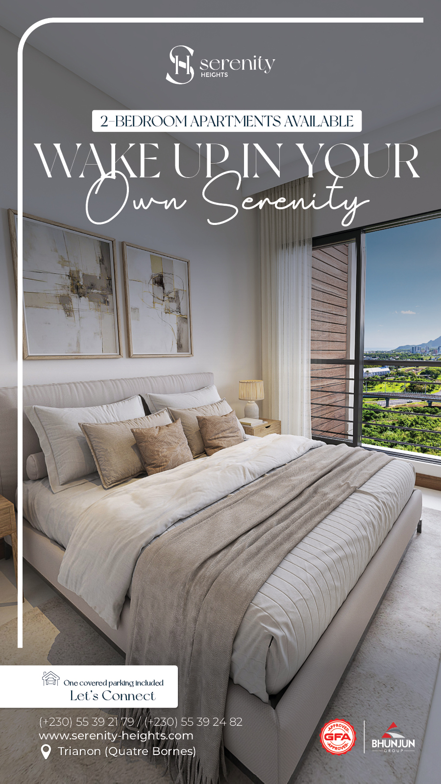 Serenity Heights Facebook ad: Generous 2.9m floor-to-ceiling height