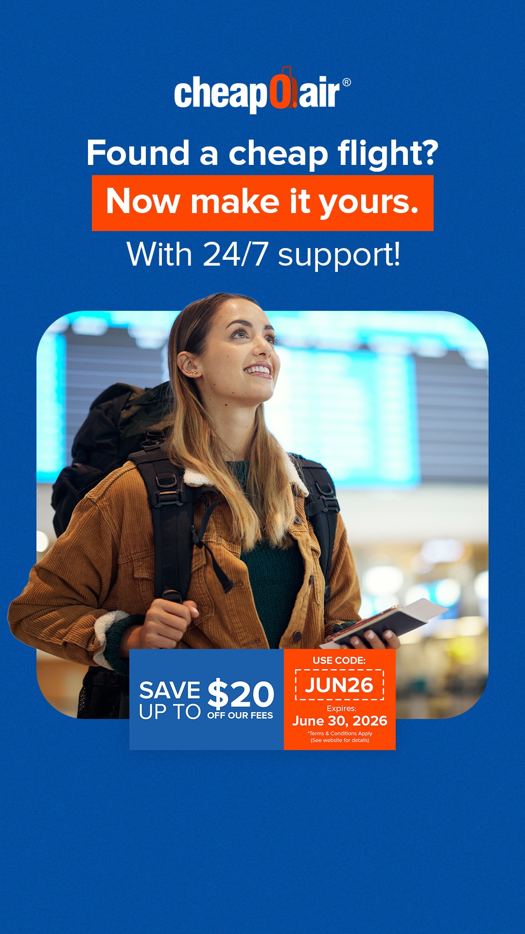 CheapOair Facebook ad