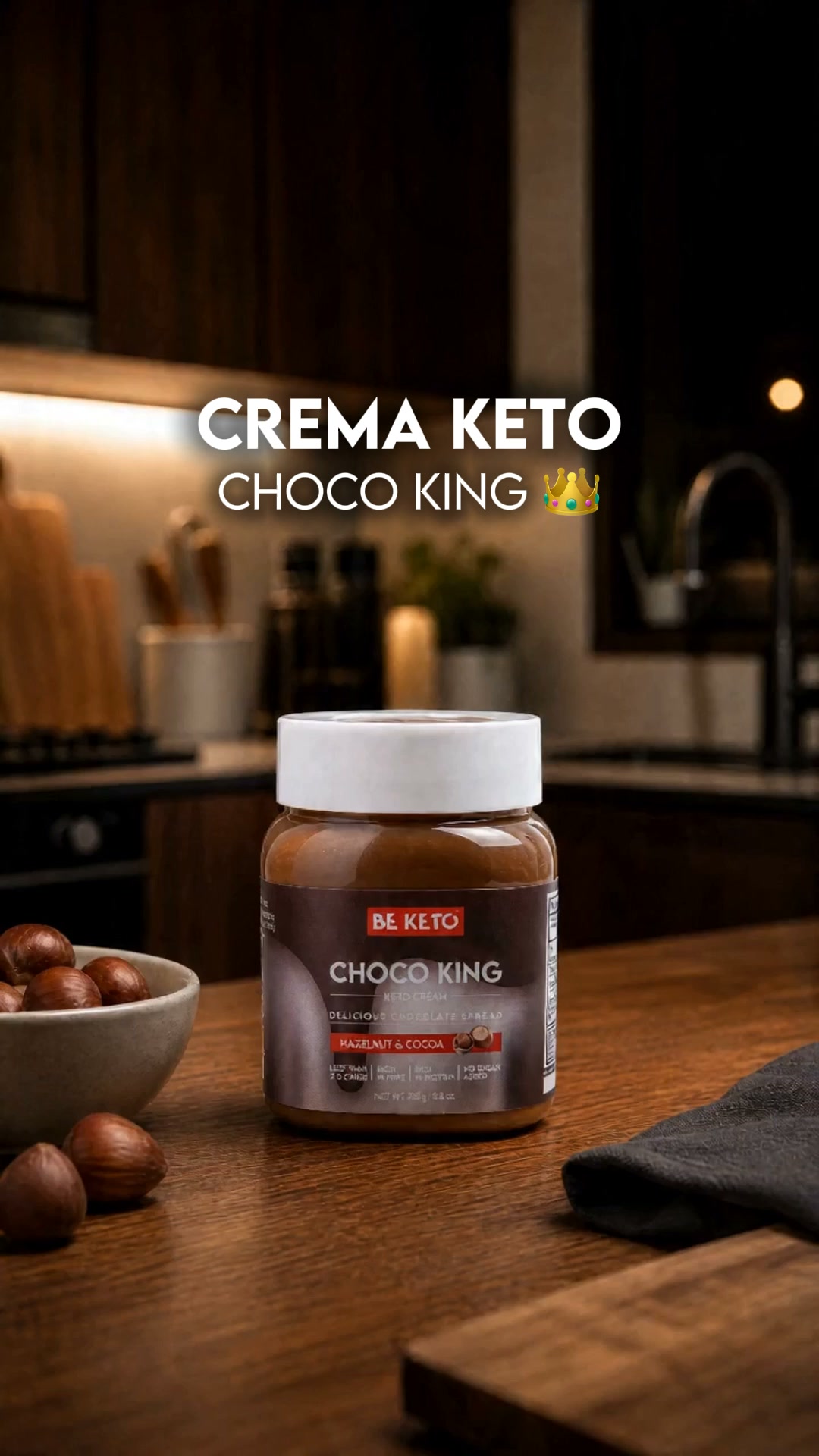 BeKeto Global Facebook ad: Crema Keto, Il Re del Cioccolato