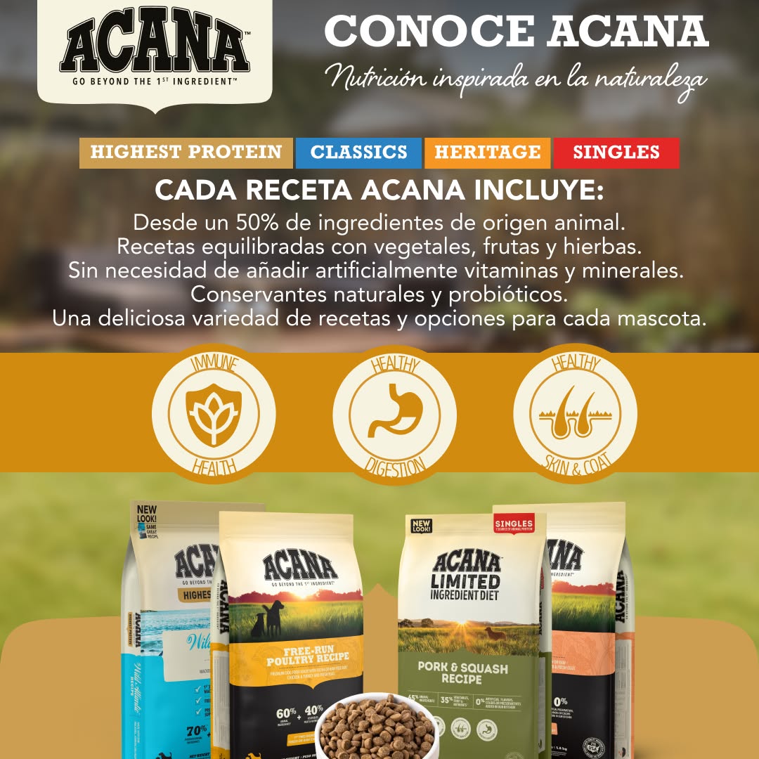 ACANA_Chile Facebook ad: ¿Primera vez que escuchas de Acana?