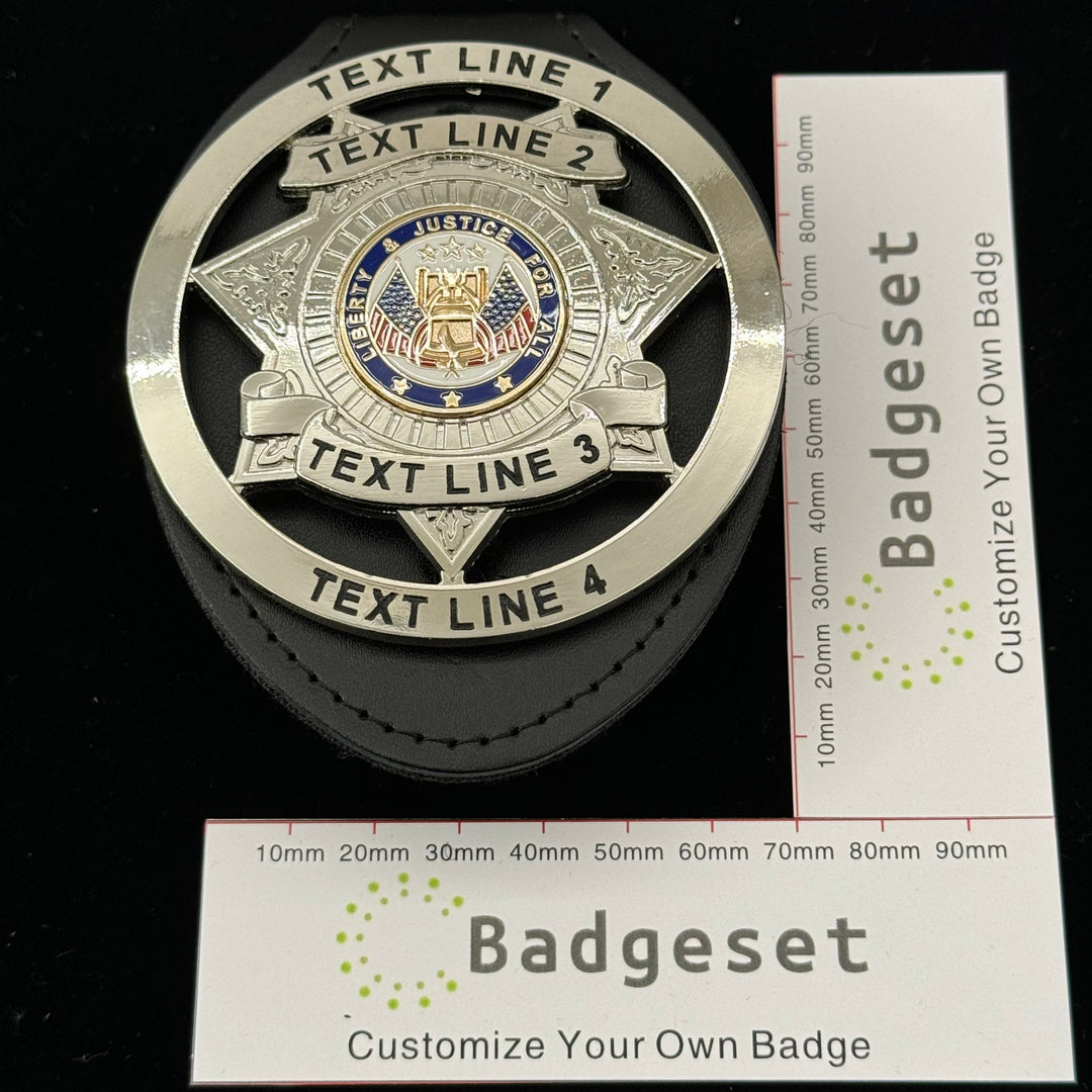 Badgeset Facebook ad: Fully custom badges, made to your design.