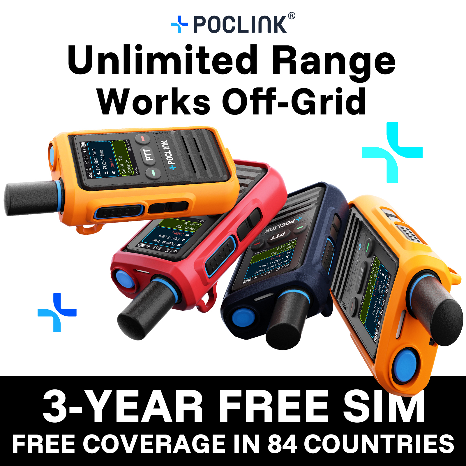 Poclink Radios Worldwide Facebook ad: POC-1 Ultra Special: 3-Year Free SIM