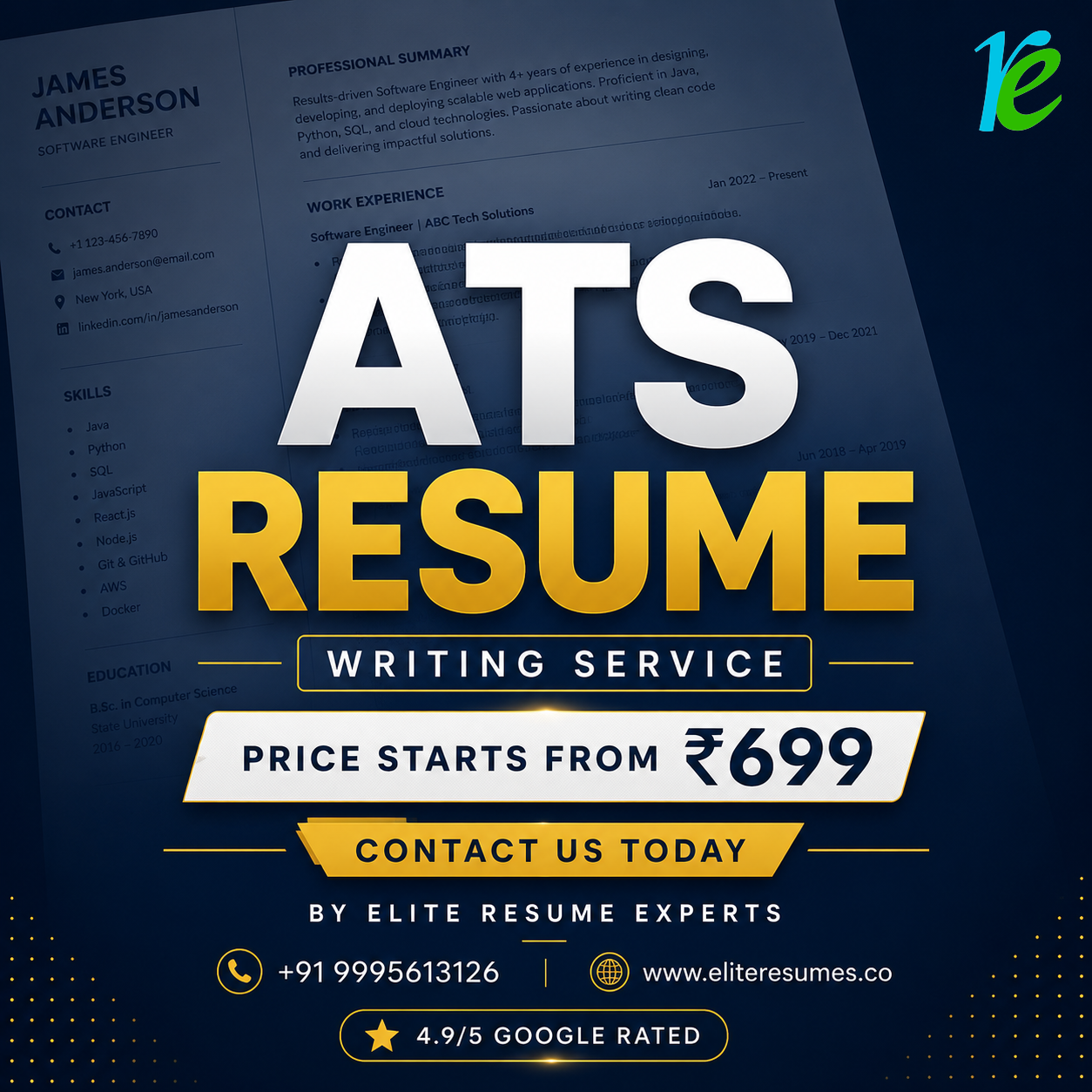Elite Resumes Facebook ad