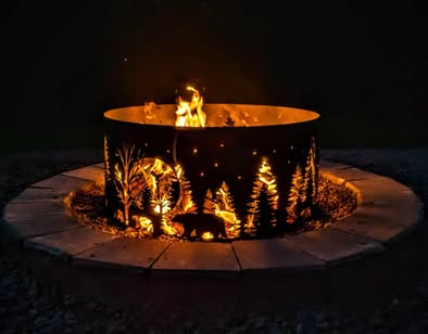 Smoke on The Water Facebook ad: Personalized Firepits