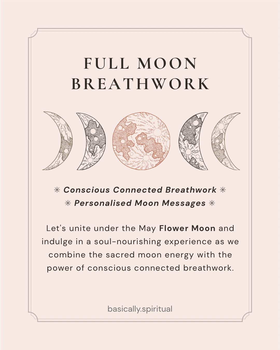 basically.spiritual Facebook ad: Monthly FULL MOON BREATHWORK - Flower Moon