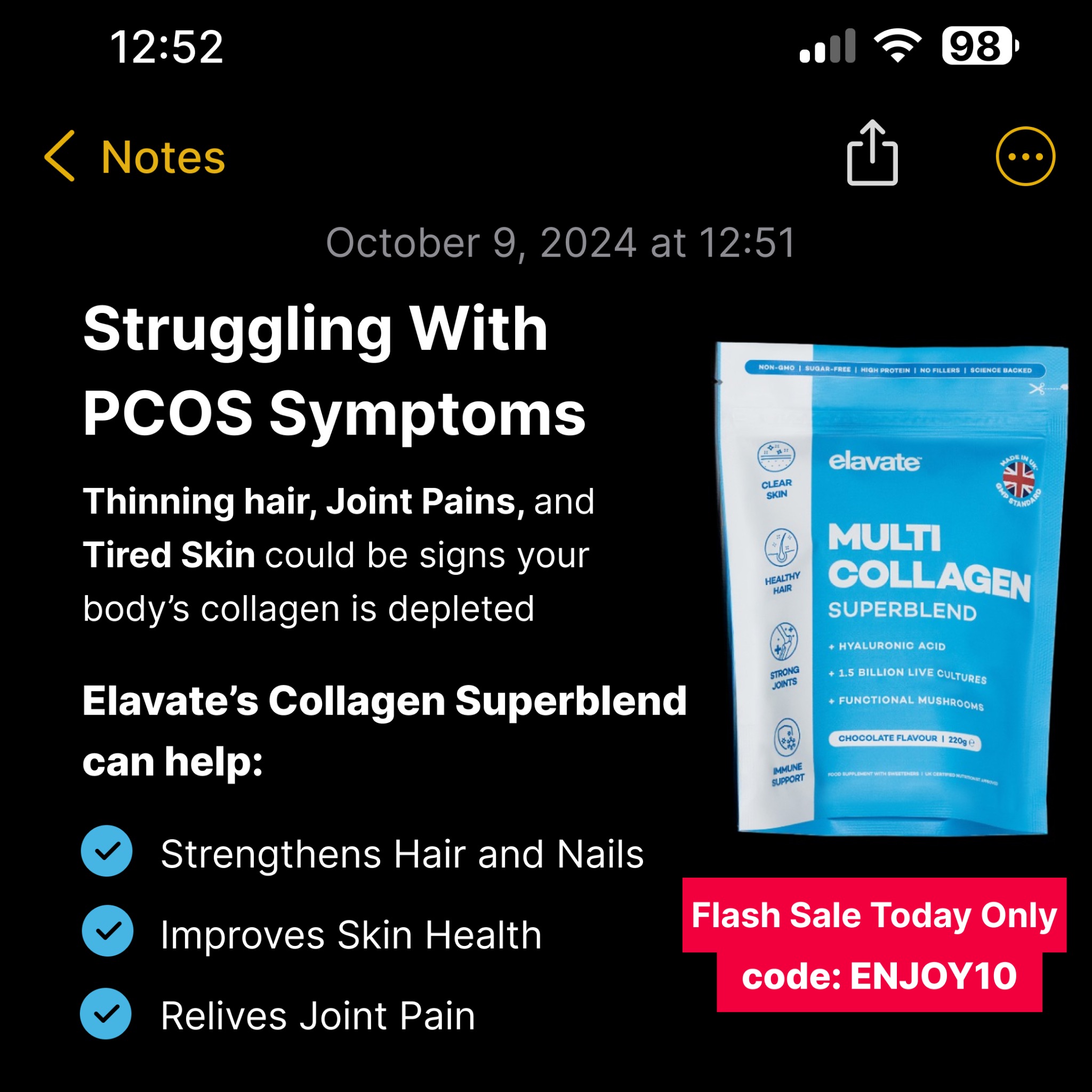 Elavate Facebook ad