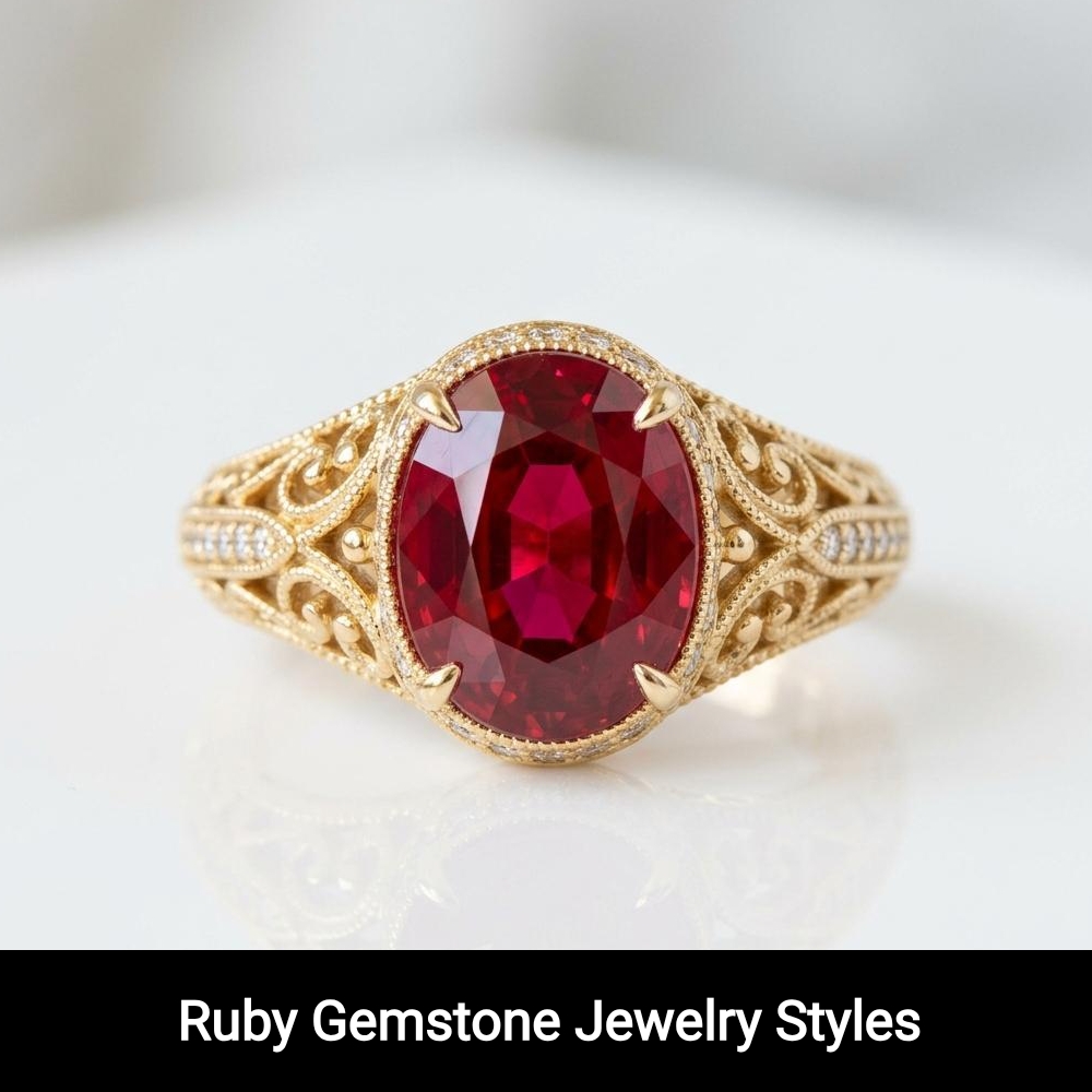 SearchArena Threads Facebook ad: Ruby Gemstone Jewelry Styles!