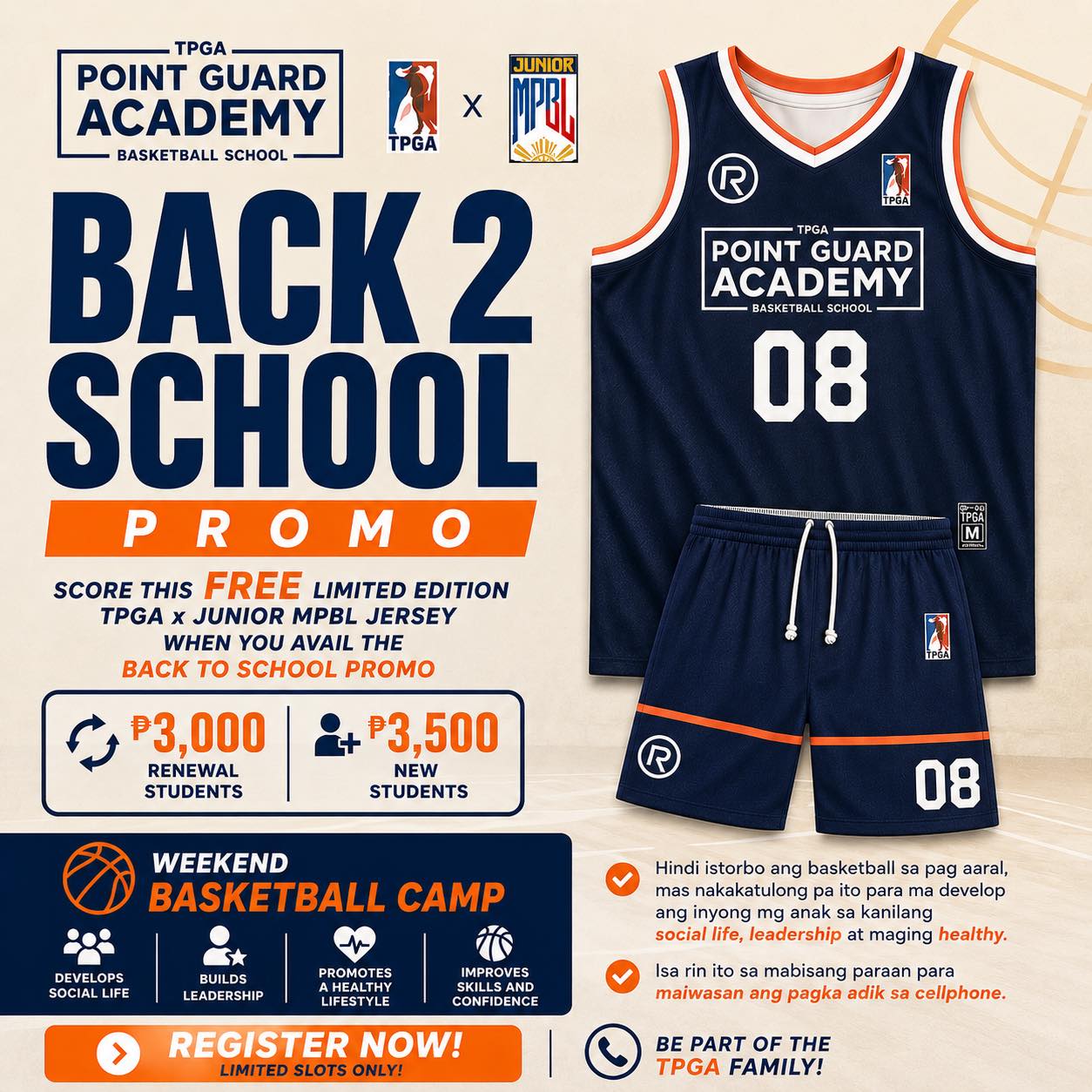 The POINT GUARD Academy Facebook ad