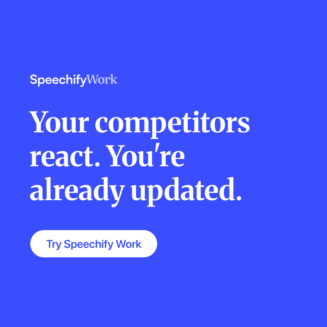 Speechify Facebook ad