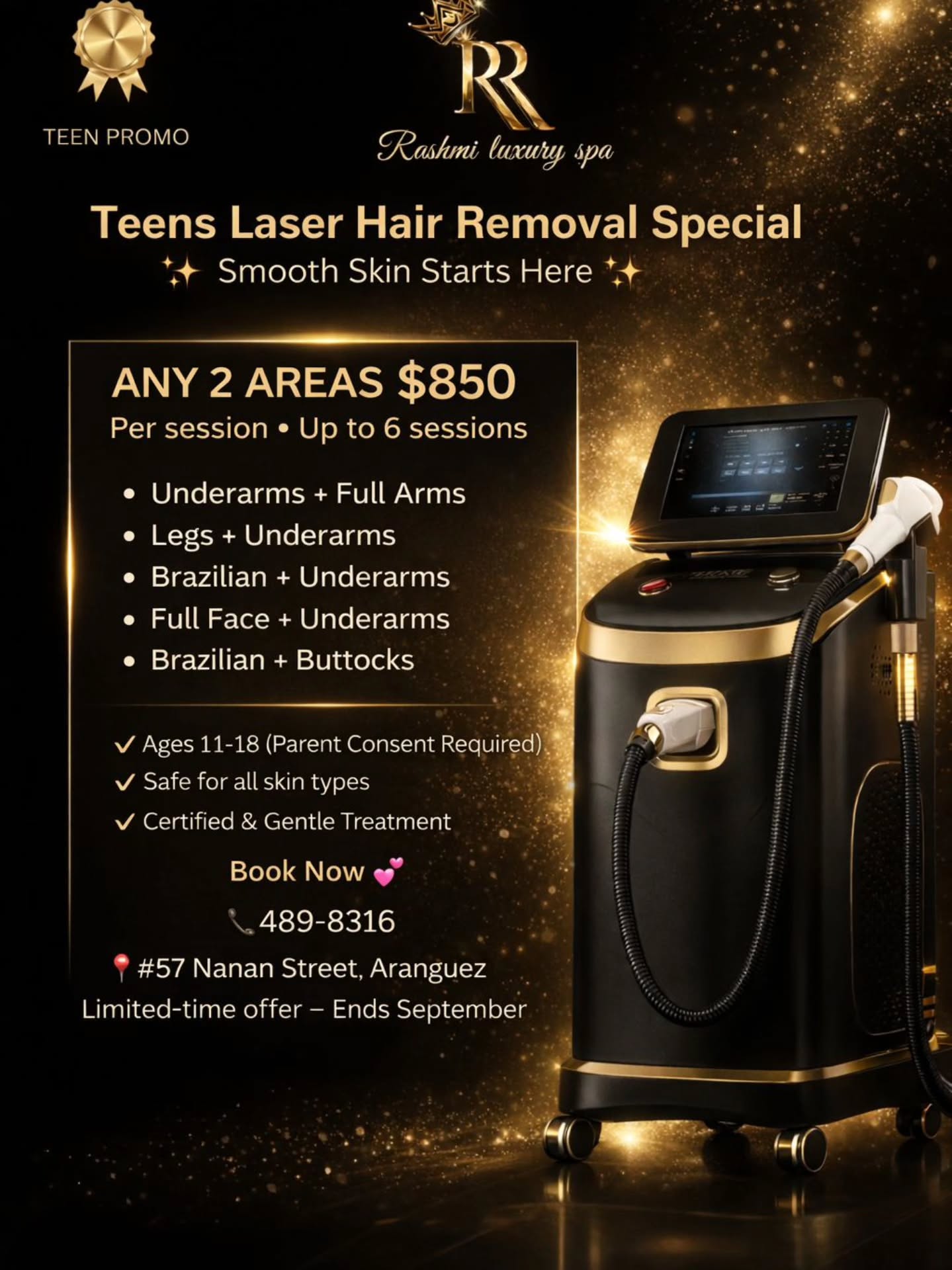 reshmi_luxury_spa Facebook ad: CONFIDENCE STARTS HERE
