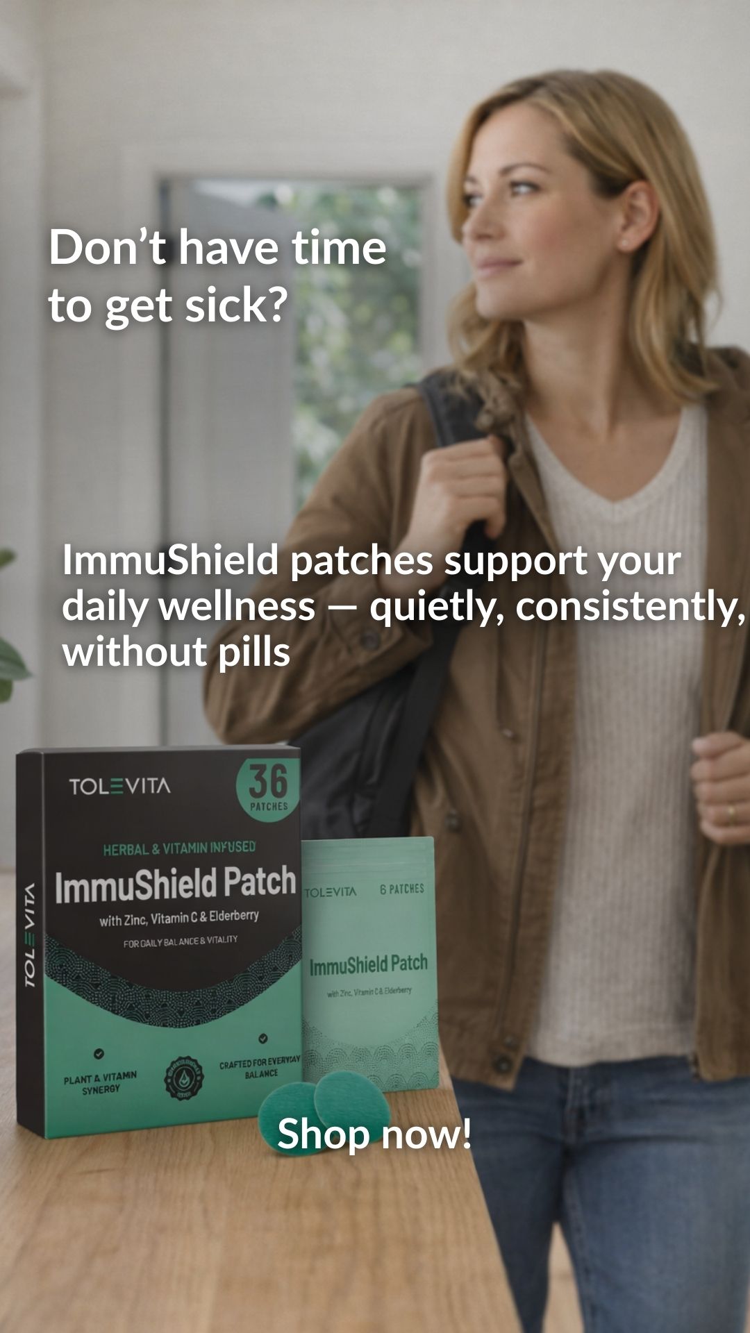 Tolevita Facebook ad: ImmuShield Patches