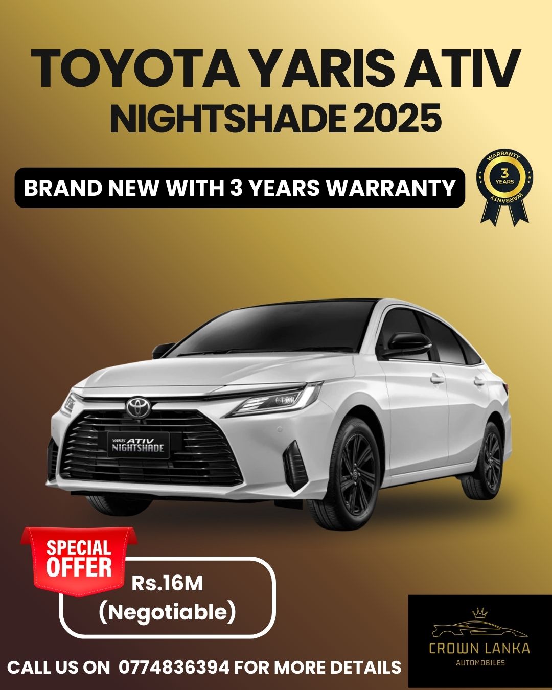 Crown Lanka Automobiles Facebook ad